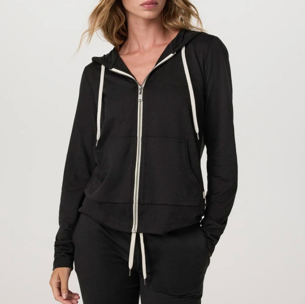 Vuori Halo Performance Hoodie Full Zip Up Jacket Black Women's Small
